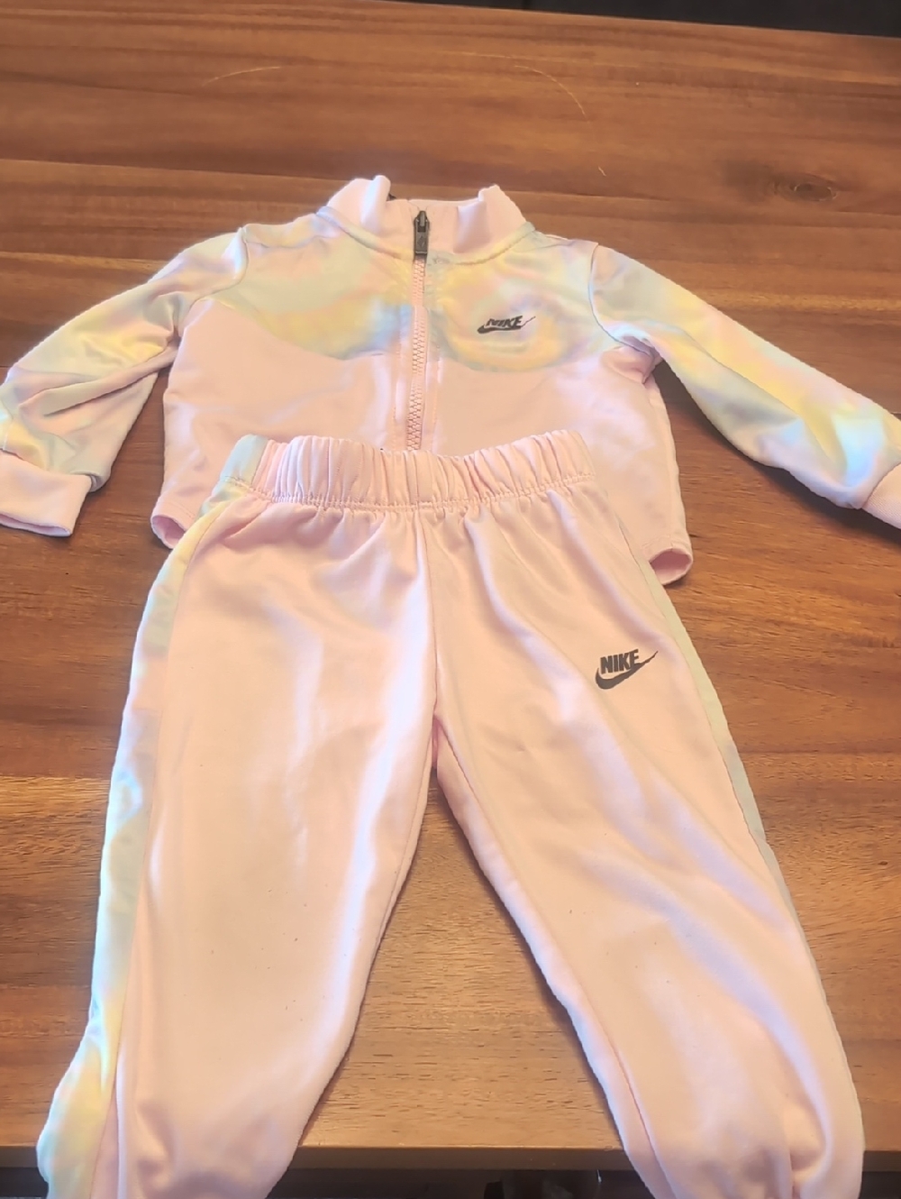Nike Pink Tie-Dye Accent Girls One-Piece Tracksuit